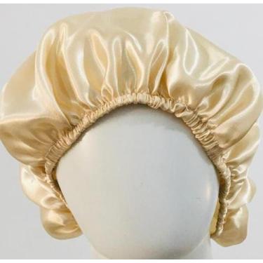 Imagem de Touca De Cetim AntiFrizz com Elástico Confortável - DaniBordados, Palh