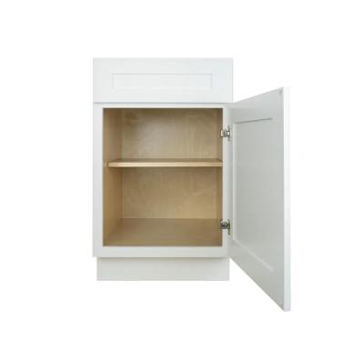 Imagem de Armário de cozinha de parede Hollywood Fabiani Design - 45,7 cm L x 30,5 cm P x 76,2 cm A, Shaker White - Moldura de madeira maciça, compensado de grau de gabinete de 1/2 polegada, portas de