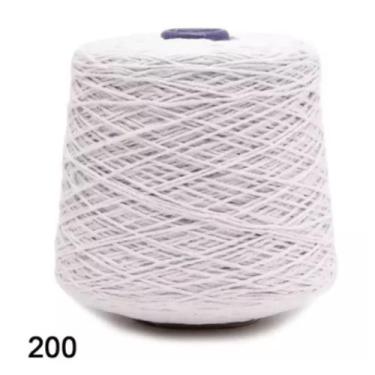Imagem de Barbante euroroma fio 8 cor 200 branco 1 kg 762 mts