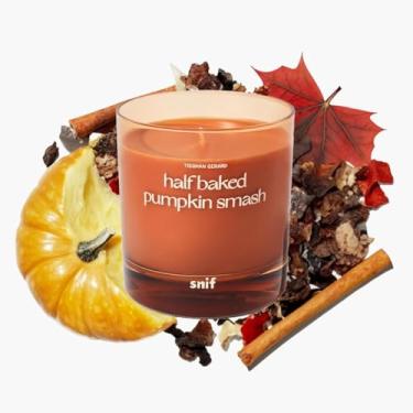 Imagem de Vela perfumada Half Baked Pumpkin Smash da Snif, Vela festiva de outono, mais de 50 horas, pavios 100% fibra de algodão, mistura de cera de soja, não tóxica, vegana, 241 g