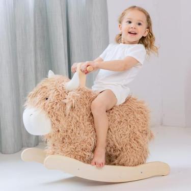 Imagem de Rocking Horse JOLIE VALLÉE TOYS & HOME Vaca/iaque de madeira de 1 a 3 
