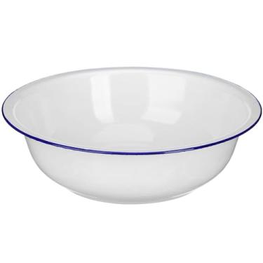 Imagem de Hemobllo Tigela de Esmalte Vintage para Misturar, Lavatório de Esmalte Branco para Vegetais, Lavar Frutas, Preparar Pratos E Misturar Massas