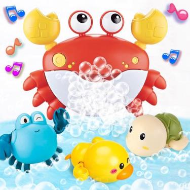 Imagem de Brinquedos de banho VConejo Crab Bubble Maker com 12 músicas e 3 Wind-