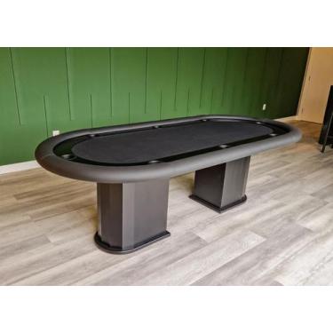 Imagem de Mesa de Poker Linha Master com Borda Estofada e Porta Copos - 2,55x1,1