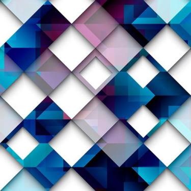 Imagem de Papel de Parede Adesivo Geométrico Losangos Azul - 006 - Multimpressão