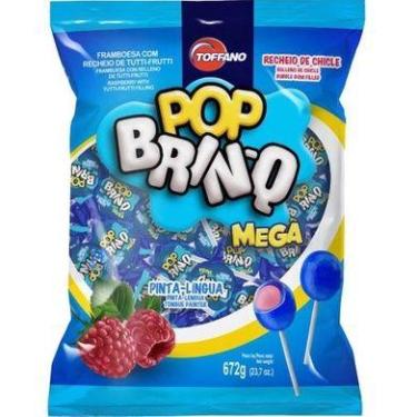 Imagem de Pirulito Mega Pinta Língua Recheio Chiclete 672g - Toffano