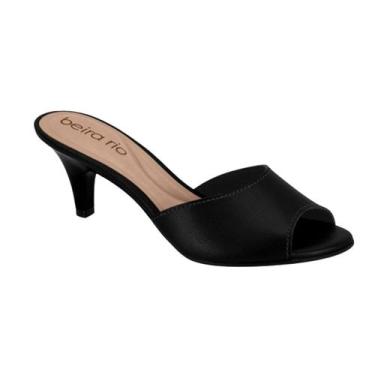 Imagem de Tamanco Feminino Conforto Salto Baixo Beira Rio 83081438, Preto, 38