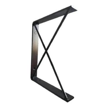 Imagem de Suporte Nicho Prateleira Ferro Estilo Industrial Parede - PLS