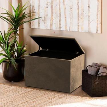 Imagem de Puff Assento Premium Estofado 2 Lugares Baú Armazenamento - REALIZAR, 