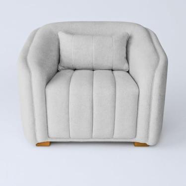 Imagem de Poltrona Confortável para Sala de Estar Ergonômica Sala de Espera Contemporânea MOBLAN decor (Cinza claro)