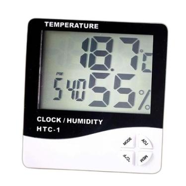 Imagem de Higrômetro Digital Relógio E Medidor De Umidade