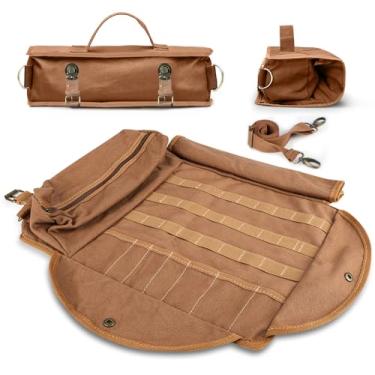 Imagem de Bolsa de Bartender com Compartimentos, Para Barman, Kit de Viagem para Barman, Bolsa de Bartender para Viagem, 34 * 30 cm, Marrom