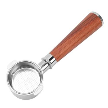 Imagem de Filtro de porta de café, filtro de porta de café com design sem fundo de aço inoxidável destacável e lavável sem fundo para cesta de filtro de 51 mm (A roseira)