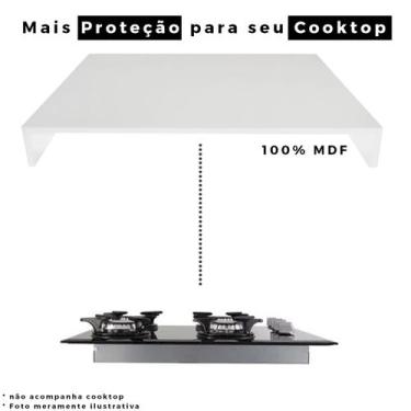Imagem de Tampa para Cooktop de 2 Bocas em MDF com 4 lados fechados e dimensões 