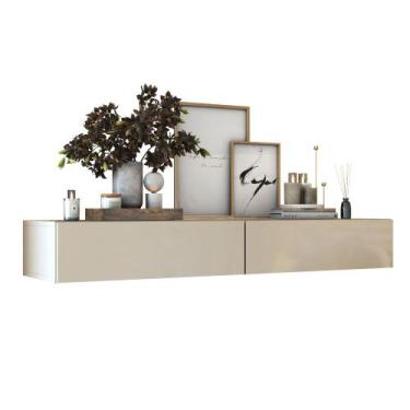 Imagem de aparador buffet bancada suspenso flutuante 1,10m design luxo - Aprire 