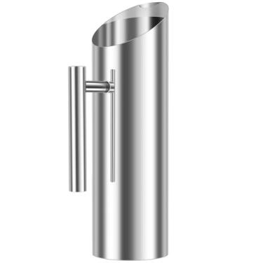 Imagem de HSHGZSR Recipiente de aço inoxidável, jarra de água, jarra polida com protetor de gelo e alça, jarro de água à prova de ferrugem para servir chá gelado e outras bebidas (G)