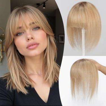 Imagem de EMMOR Topper de cabelo humano real de 25 cm para mulheres - Base de renda suíça atualizada com 3 clipes antiderrapantes, clipe de 11,4 cm x 7,6 cm na franja para queda de cabelo e cobertura natural de