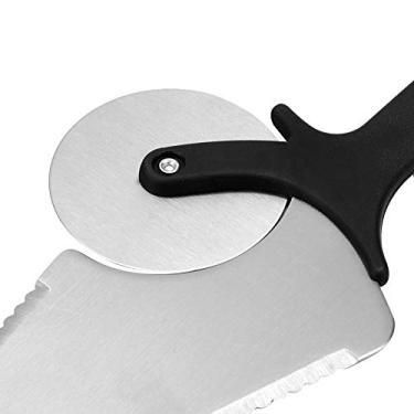 Imagem de Ailgely Cortador de Pizza, pá de Pizza de Aço Inoxidável Profissional Com Alça Antiaderente, Buraco de Suspensão, para Cortar Bolos, Pão e Sobremesas, um Bom Ajudante na Cozinha,