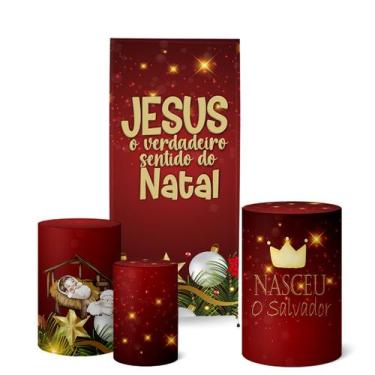 Imagem de Trio Capas Cilindro Painel Lateral Romano Natal - Fadrix, K5NAT0060