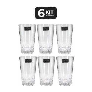Imagem de Kit 6 Copo Longo De Vidro Para Drink 340 Ml