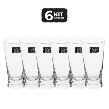 Imagem de Kit 6 Copo De Vidro Para Cerveja/Agua 200 Ml