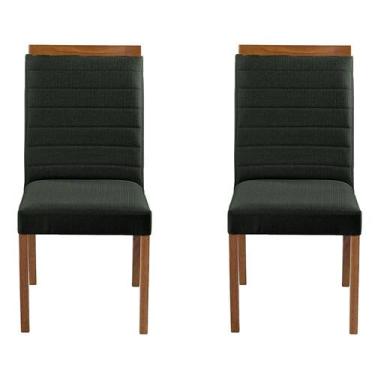 Imagem de Kit 2 Cadeiras Decorativas Sala de Jantar Luxo Sueli Facto Verde - Moz