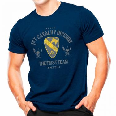 Imagem de Camiseta Militar Estampada Cavalaria do EUA Azul