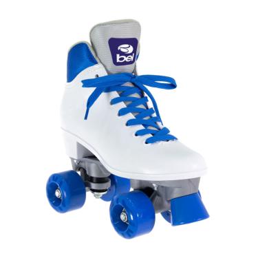 Imagem de Patins Quad Retrô Basic Branco & Azul Bel
