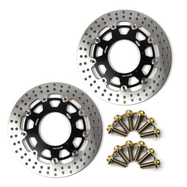 Imagem de Arashi Discos de freio dianteiro Rotores com parafusos de montagem para BMW F700GS ABS 2013-2018, F800GS Adventure ABS 2013-2018, acessórios de substituição de motocicleta dourado