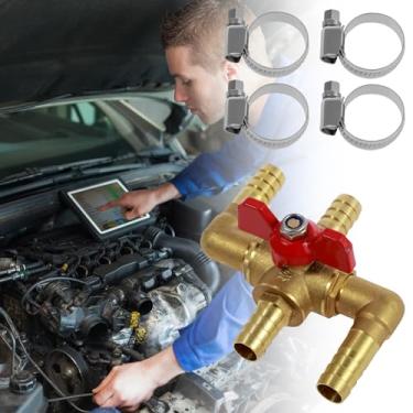 Imagem de Válvula de controle de aquecedor de carro 5/20.3 cm Válvula de controle de aquecedor automotivo com haste de corpo de latão acessório de válvula de controle manual (5/8" (16 mm))