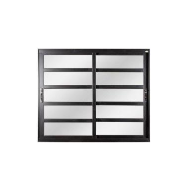 Imagem de Janela de Alumínio de Correr 120x200x8cm 2 Folhas Móveis com Travessas Vidro Liso Topsul Esquadrisul