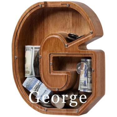 Imagem de Cofrinho de madeira personalizado para crianças, tamanho grande - lade