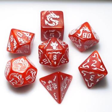 Imagem de Conjunto de dados Dungeon and Dragons D&D MTG 7-Die RPG Polyhedral - M