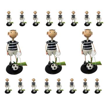 Imagem de Boneco De Ferro Enfeite Jardim Torcedor Decoraçao Casa Mesa Estante Jardim Futebol Preto