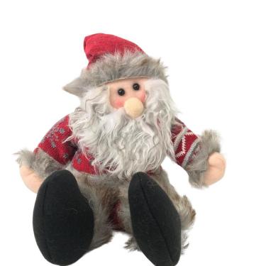 Imagem de Papai Noel Ou Boneco De Neve Sentado 40cm - Decoração Natalina Aconchegante Papai Noel