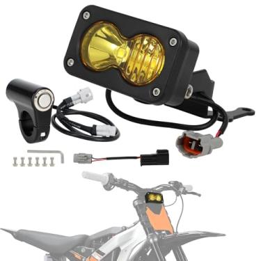 Imagem de IUVWISN Kit de farol 6000-6500K Barra de luz LED com interruptor para Surron Sur Ron Segway X260 Kit de luz de luz de bicicleta sujeira acessórios de farol de motocicleta Lâmpada frontal transparente