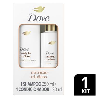 Imagem de Kit Shampoo 350ml + Condicionador 175ml Dove Nutrição + Tri-Óleos