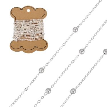 Imagem de Correntes ovais planas de latão de 5 metros, correntes de satélite não soldadas com contas redondas de 3,5 mm para colar faça você mesmo, pulseira de cordão, joias, tamanho do elo: 2,2 x 1,7 x 0,23 mm