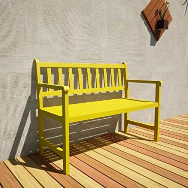 Imagem de Banco Jardim Colorido Suze Amarelo Estrada