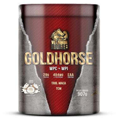Imagem de VITAMIN HORSE WHEY PROTEIN NEW GOLDHORSE WPC + WPI CÔCO 907g-Unissex