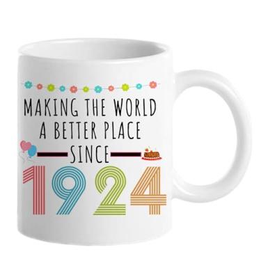 Imagem de Choinn 1924 Presentes de aniversário de 102 anos para mulheres e homens, presente de aniversário de 102 anos, caneca de café para mãe, pai, avó, vovô, ideias de presentes de aniversário de 102 anos