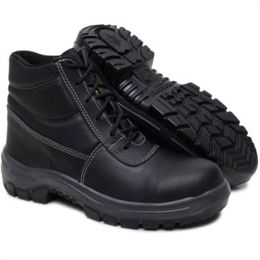 Imagem de Bota Botina Segurança Eletricista Leve De Microfibra Preta (Preto, Grande, BR, Adulto, Numérico, 43)