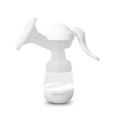 Imagem de Bomba Tira Leite Manual 180ml Dellamed, Branco