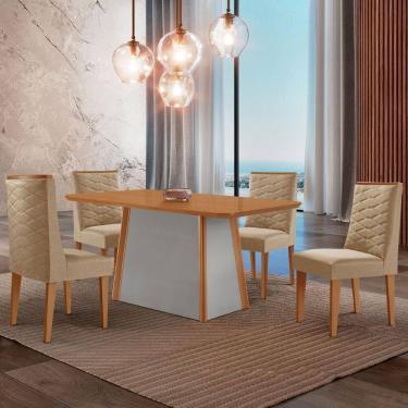Imagem de Mesa De Jantar Diane - 4 Cadeiras Safira Moderna Turim