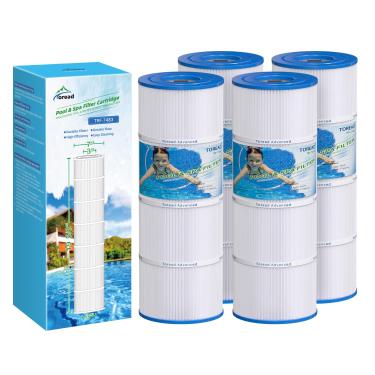 Imagem de TOREAD Filtro de piscina PA81 substitui Hayward C580E, CX580XRE, Unicel C-7483, Hayward SwimClear C3020, C3025, C3030, Filbur FC-1225, FC-6425, 4 x 81 m². Cartucho de filtro, C x OD: 19 5/8 x 7"4Pacote