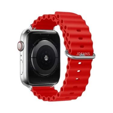Imagem de Pulseira De Silicone Ocean Band Para Apple Watch Ultra Série 10 9 8 7 
