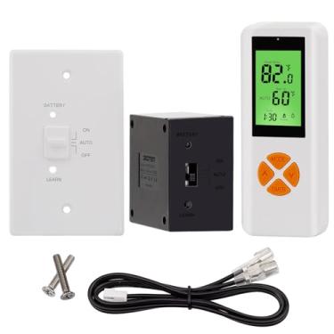 Imagem de DIGITEN Controle remoto de lareira a gás, kit atualizado para lareiras a gás com válvula milivolt, visor LCD grande, controle de termostato sem fio, interruptor de parede substituível (bateria