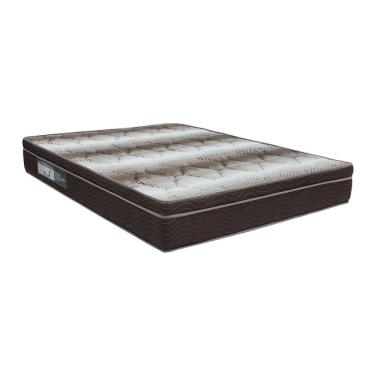 Imagem de Colchão Casal Light Ortopédico D26 (24x138x188) Branco e Marrom