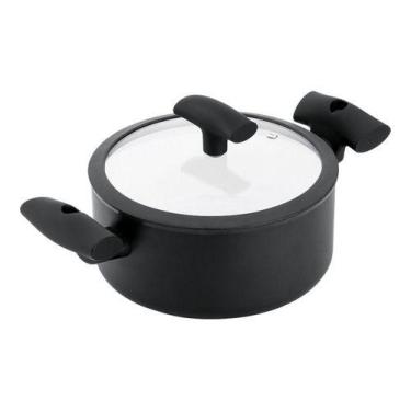 Imagem de Panela Indução antiaderente preta 22 cm 3,0 litros - Hércules - HERCUL