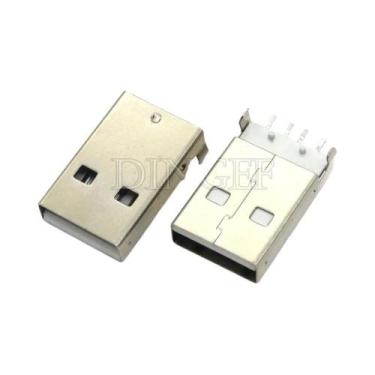 Imagem de 5 peças usb tipo a porta padrão fêmea conectores de solda conector pcb